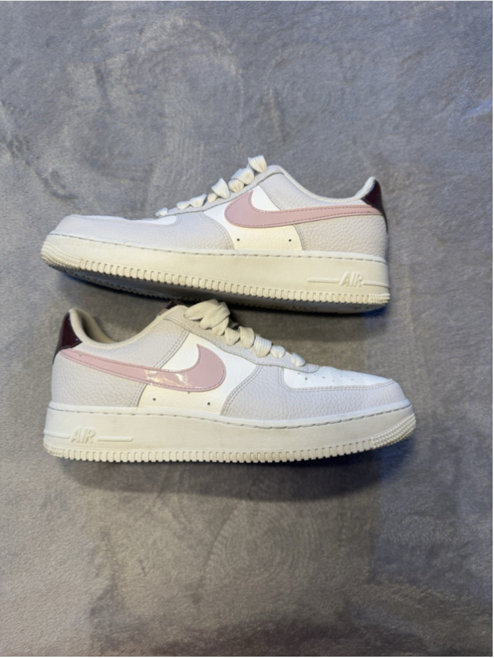 Nike Air Force 1 '07 Women's Casual Shoes IM6024-121 White/Grey/Burgundy Size 10